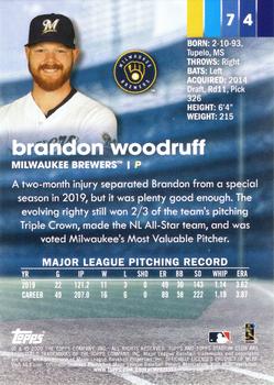 2020 Stadium Club #74 Brandon Woodruff Back