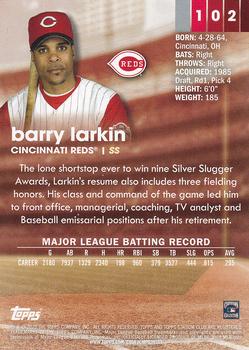 2020 Stadium Club #102 Barry Larkin Back
