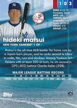 2020 Stadium Club #103 Hideki Matsui Back