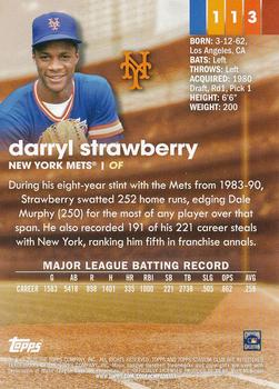 2020 Stadium Club #113 Darryl Strawberry Back