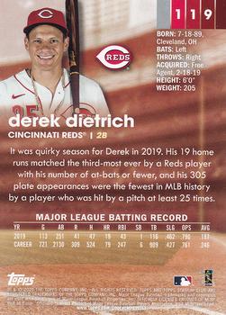 2020 Stadium Club #119 Derek Dietrich Back