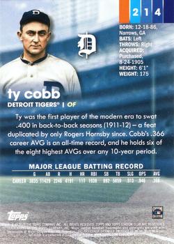 2020 Stadium Club #214 Ty Cobb Back