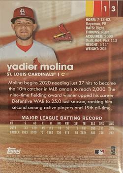 2020 Stadium Club #13 Yadier Molina Back