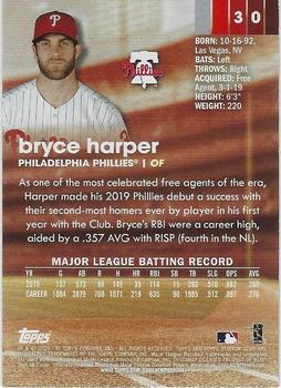 2020 Stadium Club #30 Bryce Harper Back