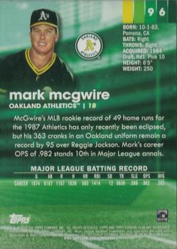 2020 Stadium Club #96 Mark McGwire Back