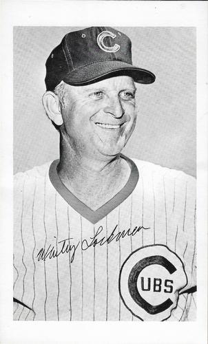 1973 Chicago Cubs B&W Picture Pack #NNO Whitey Lockman Front