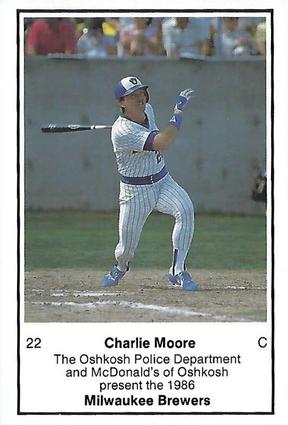1986 Milwaukee Brewers Police - Oshkosh Police Department and McDonald's of Oshkosh #NNO Charlie Moore Front