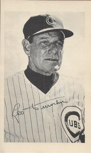 1972 Chicago Cubs Black and White Picture Pack A #NNO Leo Durocher Front