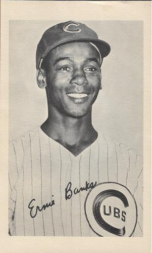 1972 Chicago Cubs Black and White Picture Pack C #NNO Ernie Banks Front