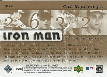 2007 SPx - Iron Man #IM10 Cal Ripken Jr. Back
