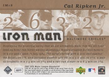 2007 SPx - Iron Man #IM18 Cal Ripken Jr. Back