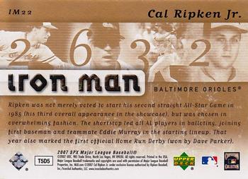 2007 SPx - Iron Man #IM22 Cal Ripken Jr. Back