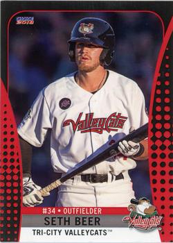 2018 Choice Tri-City ValleyCats #1 Seth Beer Front