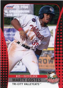 2018 Choice Tri-City ValleyCats #3 Marty Costes Front