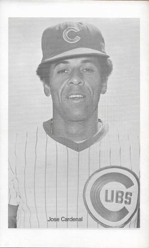 1974 Chicago Cubs B&W Picture Pack #NNO Jose Cardenal Front