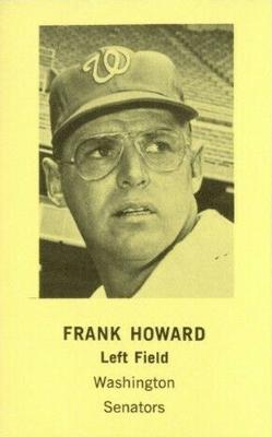 1970 Washington Senators Traffic Safety #NNO Frank Howard Front