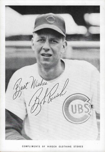 1951 Hirsch Clothing Stores Chicago Cubs B&W #NNO Bob Rush Front