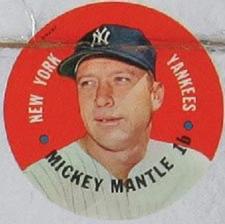 1968 Topps Test Discs #NNO Mickey Mantle Front