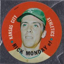 1968 Topps Test Discs #NNO Rick Monday Front