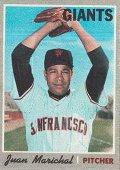 1970 Topps Test Cloth Stickers #NNO Juan Marichal Front