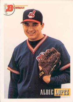 1993 Bowman #613 Albie Lopez Front