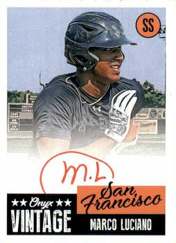 2019 Onyx Vintage Collection - Autographs - Red #OVML Marco Luciano Front