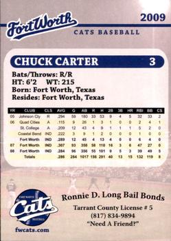 2009 Fort Worth Cats #NNO Chuck Carter Back