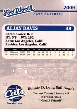 2009 Fort Worth Cats #NNO Aljay Davis Back