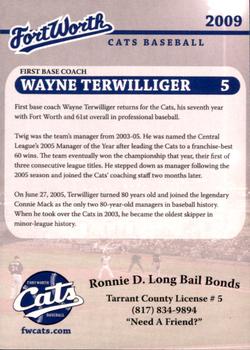 2009 Fort Worth Cats #NNO Wayne Terwilliger Back