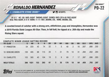 2020 Topps Pro Debut #PD-22 Ronaldo Hernandez Back