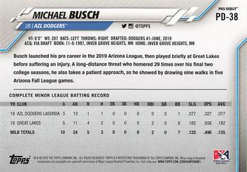 2020 Topps Pro Debut #PD-38 Michael Busch Back