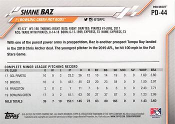 2020 Topps Pro Debut #PD-44 Shane Baz Back