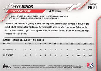 2020 Topps Pro Debut #PD-51 Rece Hinds Back
