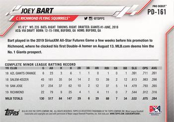 2020 Topps Pro Debut #PD-161 Joey Bart Back