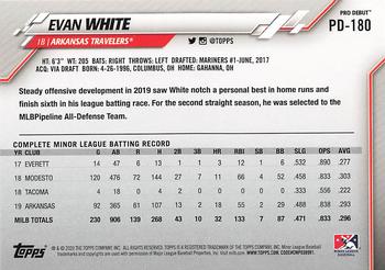 2020 Topps Pro Debut #PD-180 Evan White Back