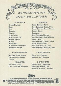 2020 Topps Allen & Ginter #65 Cody Bellinger Back
