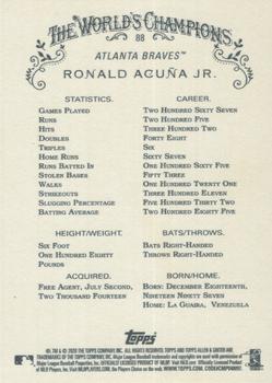 2020 Topps Allen & Ginter #88 Ronald Acuña Jr. Back