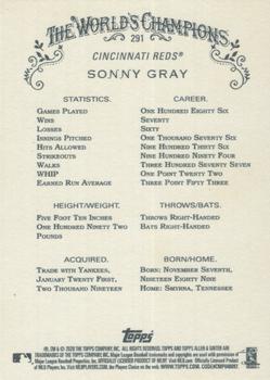 2020 Topps Allen & Ginter #291 Sonny Gray Back