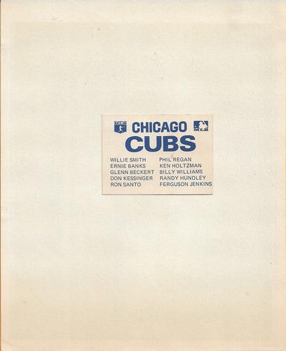 1969 Chicago Cubs Color Picture Pack #NNO Glenn Beckert Back