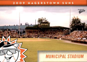 2009 MultiAd Hagerstown Suns #33 Municipal Stadium Front