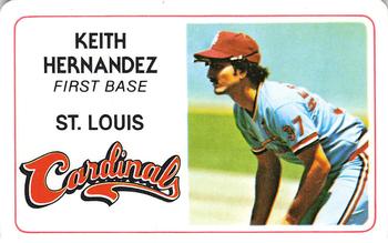 1981 Perma-Graphics Superstar Credit Cards #008 Keith Hernandez Front