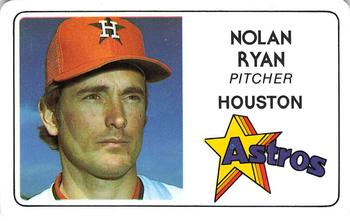 1981 Perma-Graphics Superstar Credit Cards #026 Nolan Ryan Front