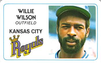 1981 Perma-Graphics Superstar Credit Cards #031 Willie Wilson Front