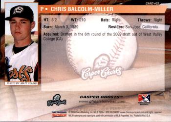 2009 Choice Casper Ghosts #2 Chris Balcolm-Miller Back