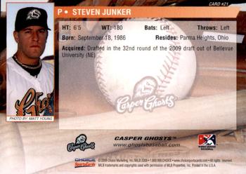 2009 Choice Casper Ghosts #21 Steven Junker Back