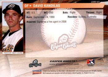 2009 Choice Casper Ghosts #22 David Kandilas Back