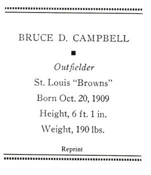 1933 Tattoo Orbit (R305) (reprint) #NNO Bruce D. Campbell Back