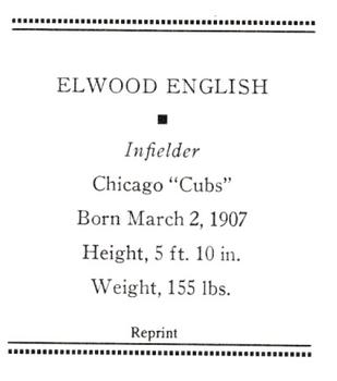 1933 Tattoo Orbit (R305) (reprint) #NNO Woody English Back