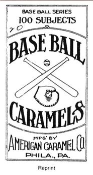 1909-11 American Caramel (E90-1) Hall of Fame Reprints #NNO Shoeless Joe Jackson Back