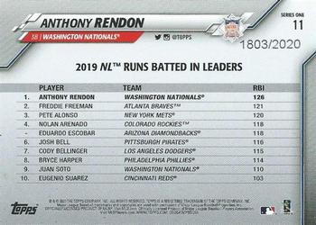 2020 Topps - Gold #11 Anthony Rendon Back